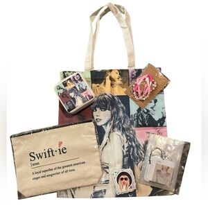 TAYLOR SWIFT SWIFTIE ERAS TORTURED POETS 1989 LOVER RED MERCH TOTE GIFT SET